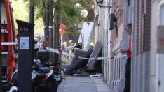 Explosión en un edificio de Madrid.