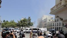 Fotos de la explosión en un hotel de lujo en el centro de La Habana