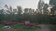 Labores de búsqueda de los bomberos este miércoles en el río