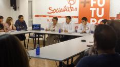 Reunión celebrada este martes por la Comisión Ejecutiva Provincial del PSOE de Huesca.