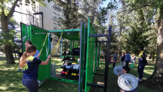 'Cubo Fit' en el parque del Payaso Marcelino de Jaca.