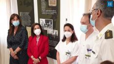 Margarita Robles, ministra de Defensa, visita a los heridos ucranianos en el Hospital Militar de Zaragoza