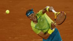 Tennis - French Open - Roland Garros, Paris, France - May 31, 2022 Spain's Rafael Nadal in action during his quarter final match against Serbia's Novak Djokovic REUTERS/Yves Herman TENNIS-FRENCHOPEN/