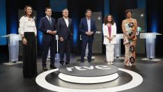 Los seis candidatos minutos antes del debate en RTVE