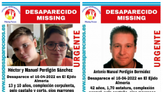 Una imagen del padre y los menores desaparecidos en Almería.
