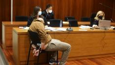 El acusado, Rubén Calvo Ropero, en los primeros momentos del juicio.