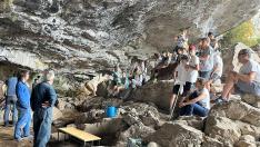 Campaña de excavaciones en la cueva de Coro Trasito en 2022.