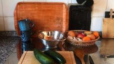El plato aragonés que Eva Amaral ha preparado con los calabacines de su huerto
