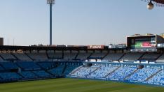 VISITA A LAS OBRAS DEL ESTADIO MUNICIPAL DE LA ROMAREDA DE ZARAGOZA / 20-07-2022 / FOTOS: FRANCISCO JIMENEZ[[[FOTOGRAFOS]]]