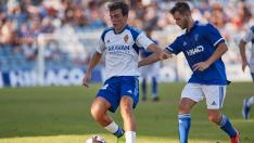 Una imagen del partido Real Zaragoza-Lleida, disputado este sábado.