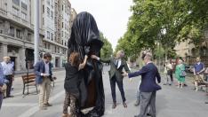Homenaje a Ramón y Cajal en el centro de Zaragoza