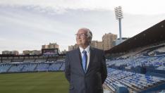 José Ángel Zalba, en el estadio de La Romareda