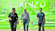La intendente jefa de la Policía Local, Beatriz Rivas; el jefe de Servicios Generales, Javier Avellanas y el jefe de Bomberos, Ignacio Farjas.