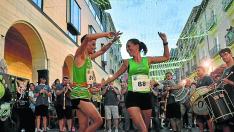Sabhi y Nazaret González, ganadores de la carrera pedestre.