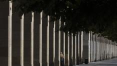 El paseo de la Independencia, ayer, prácticamente vacío