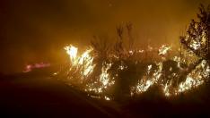 Foto del incendio en las faldas del Moncayo