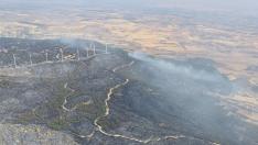 Imágenes aéras del incendio de Añón de Moncayo.