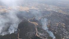 Imágenes aéras del incendio de Añón de Moncayo.