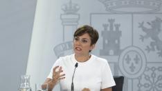 La ministra Portavoz, Isabel Rodríguez, durante una rueda de prensa posterior a una reunión del Consejo de Ministros