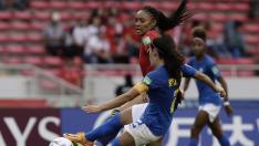 La aragonesa Salma Paralluelo, en el partido ante Brasil.
