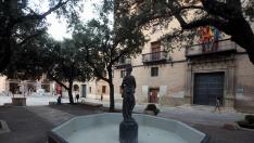 Fuente de La Moreneta sin agua como medida de ahorro de este bien.