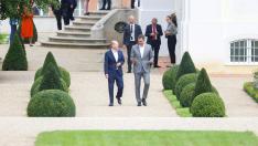 Olaf Scholz con Pedro Sánchez, este martes.