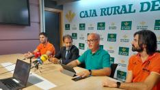 Aarón Gámiz, Juan Manga, Carlos Ranera y Maxi Torcello, en la presentación de la nueva campaña de socios.