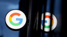 FILE PHOTO: The logo for Google LLC is seen at the Google Store Chelsea in Manhattan, New York City