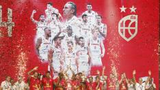 La selección española de baloncesto celebra el Eurobasket