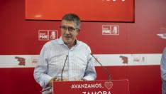 Patxi López, portavoz del PSOE en el Congreso de los Diputados, este viernes en Zamora.