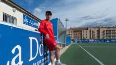Christian Yus, en el campo de Santa Ana de Utebo.