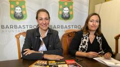 Blanca Galindo, concejal de Cultura, y Ana Escartín, técnico de cultura