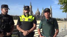 Con las Fiestas del Pilar de Zaragoza, se ha preparado un amplio dispositivo con todos los efectos disponibles de Policía Local, Policía Nacional y Guardia Civil para dar seguridad en cualquier momento.