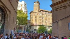 Pregón en la plaza de Santa Engracia.