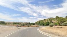 Una carretera de Perales de Tajuña.