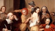 Detalle de la obra 'Examinación de una bruja' de T. H. Matteson.