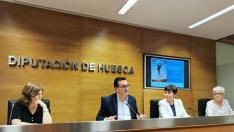 Montserrat Ordovás, Roque Vicente, Olga Brosed y María Jesús Laguna en la presentación de Esteparea.