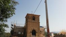 Ermita de Erés, actualmente en obras. Su campana fue el símbolo de la lucha contra el pantano.