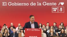 Pedro Sánchez en un acto del PSOE la semana pasada.