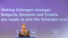 Rueda de prensa celebrada esta mañana para defender la entrada de Bulgaria, Rumanía y Croacia en el espacio Schengen.