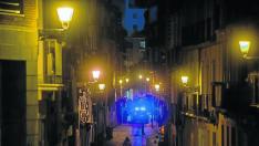 Iluminación en la calle Pignatelli de Zaragoza.