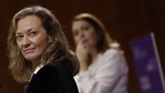 En primer plano,  la delegada del Gobierno contra la Violencia de Género, Victoria Rosell