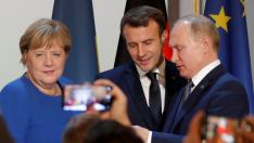 Merkel y Putin en una foto de archivo.