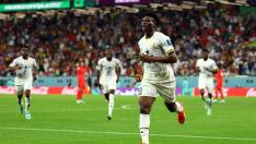 Kudus, goleador de Ghana ante Corea del Sur, en el partido del grupo H del Mundial de Catar