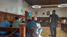 Los acusados, durante el juicio en la Audiencia Provincial de Teruel.