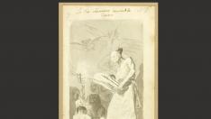 'La tía Chorriones enciende la hoguera', dibujo de Francisco de Goya.