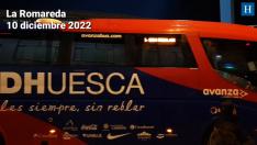 Así ha sido la llegada del Huesca y del Real Zaragoza a La Romareda.