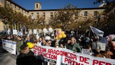 Manifestación de médicos y pacientes en Zaragoza.