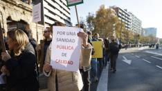 Protesta de médicos en Zaragoza