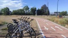 Carril bici que une La Puebla de Alfindén con Zaragoza
